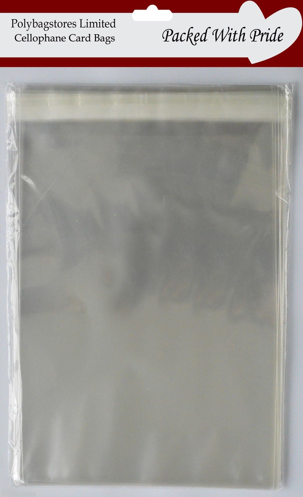 Pack of 1000 A6 / C6 Clear Cello/Cellophane Display Bags for Greeting Cards - 120mm x 162mm - These Bags are Produced and Packaged Especially for Polybagstores Ltd