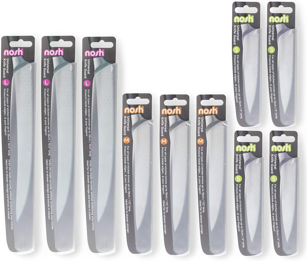 Universal Knife Guard Blade Protector - 10 Piece Set - Translucent