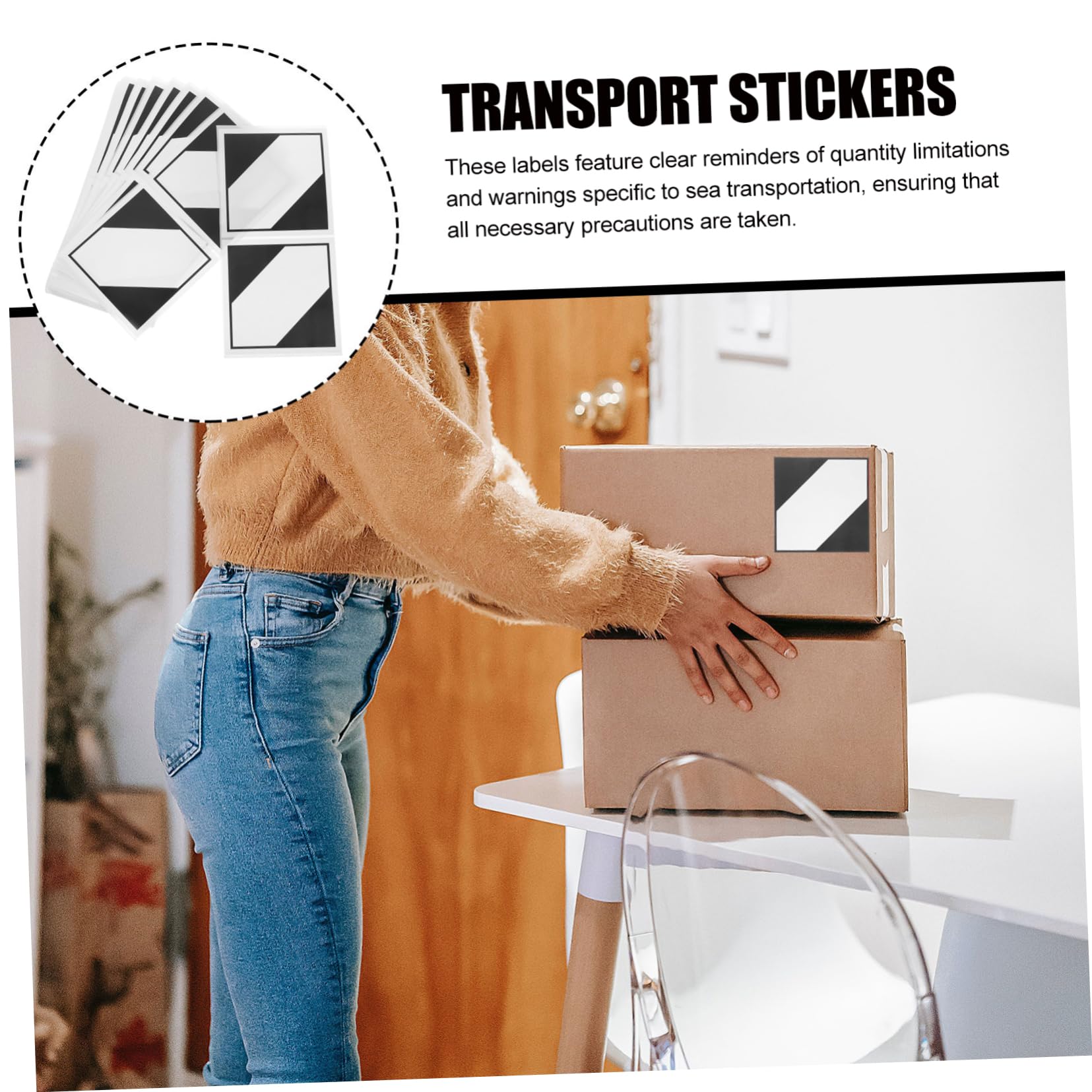 SOLUSTRE 100pcs Limited Quantity Shipping Labels Adhesive Transport Stickers for Boxes Bins Packaging