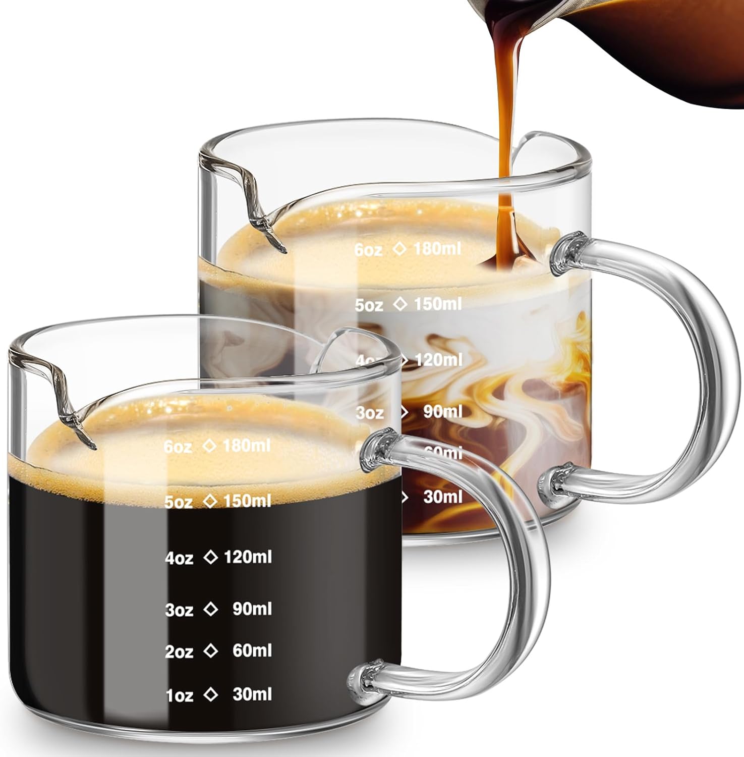 Patelai 2 Pcs 6oz Espresso Cups - Thumbnail 2