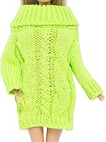 Vista 22 de BJDBUS Winter Turtleneck Sweater Clothes for 11.5 inch Girl Doll Accessories (Red Orange)