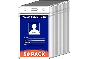 Clear Vertical Vinyl ID Sleeve Holders for Lanyards