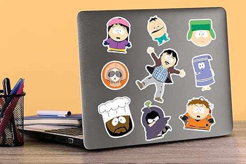 Miniatura 5 de Paquete variado de calcomanías de vinilo de 50 quilates con licencia oficial de South Park, para laptop, botella de agua, álbumes de recortes,