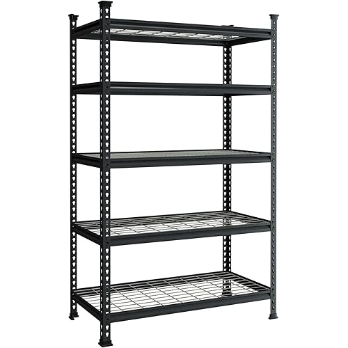 WORKPRO 5-Tier Metal Garage Shelving Unit, 36”W x 18”D x 72”H Storage Shelves, Adjustable Storage Rack Heavy Duty Shelf, 4000 lbs Load Capacity (Total), for Garage, Kitchen, Bathroom, Warehouse