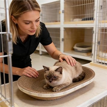 Cat Scratching Board Comfortable Breathable Corrugated Pet Supplies | Cat Scratcher Bed Pet Supplies for Small Large Kitten Play Indoor Outdoor Home Living Room Floor Cage