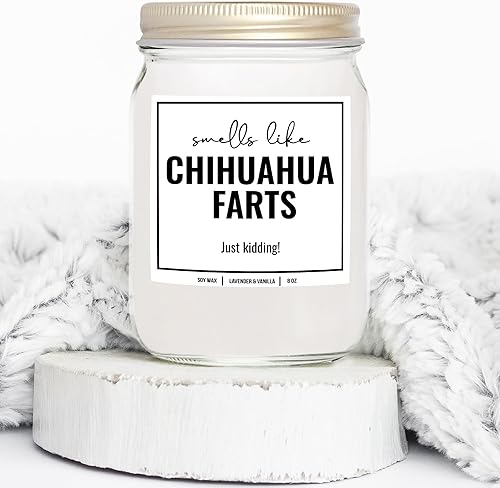 Miniatura 4 de YouNique Designs Smells Like Chihuahua Farts - Vela de soja de 8 onzas, regalo para propietarios de chihuahua, regalos de chihuahua para mujeres y