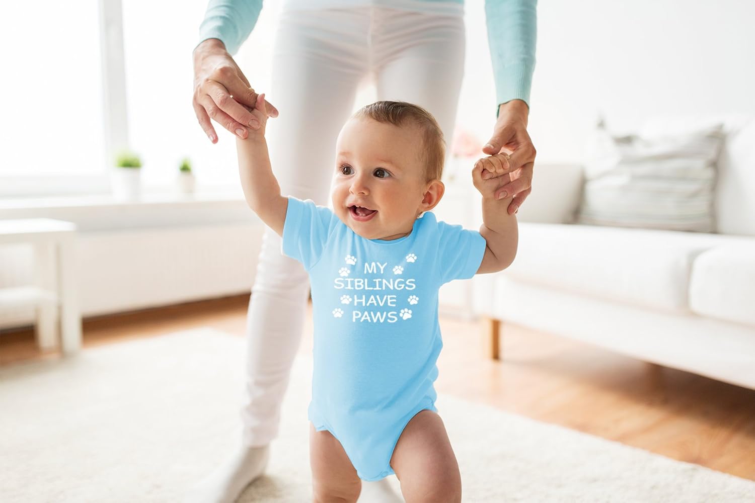 My Sibling have Paws - Funny Baby Essentials Bodysuit - Cute Newborn Outfit Boy Girls Clothes - Image 2