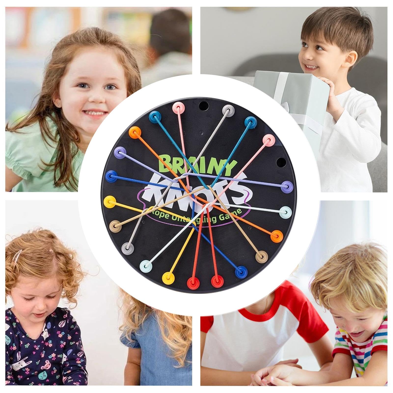 Lankai Gioco Puzzle Con Corde Intrecciate – Gioco Di Logica Da Tavolo Per Bambini E Adulti (10 Corde + Base) - 4