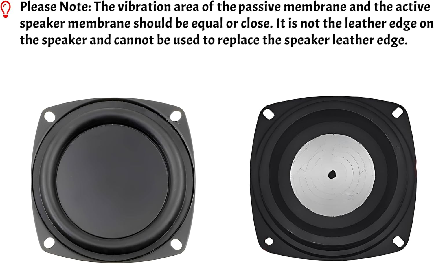 2 Pcs 3in 78mm Bass Speaker Passive Radiator Film Subwoofer Vibration Diaphragm Plate Vibrating Membrane with Screws DIY Repair