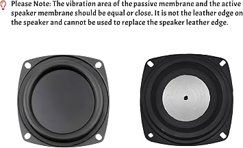 2 Pcs 3in 78mm Bass Speaker Passive Radiator Film Subwoofer Vibration Diaphragm Plate Vibrating Membrane with Screws DIY Repair