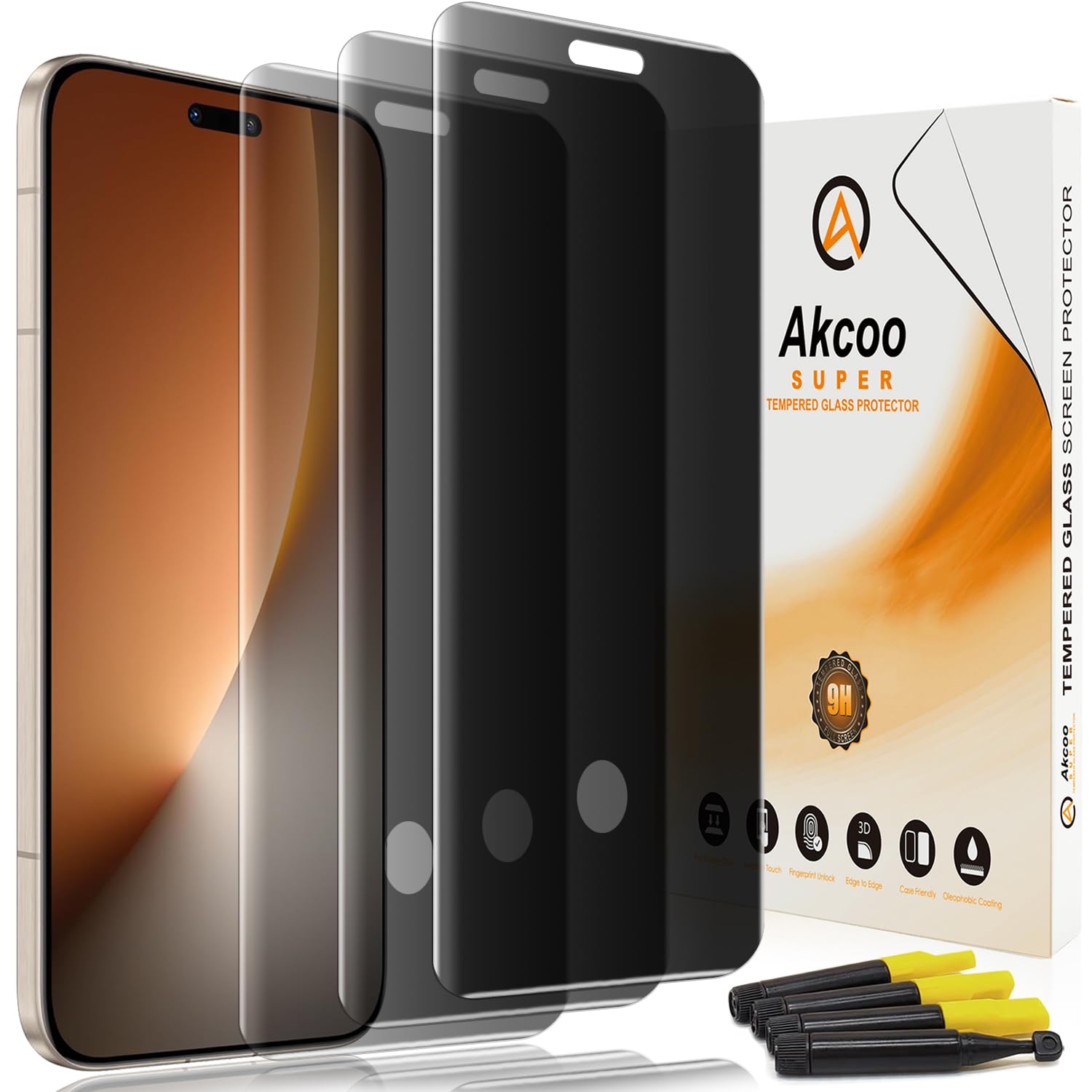 Pellicola proteggi schermo privacy per Honor Magic8 Pro, in vetro | UV LOCA TECH, anti-spia, resistente ai graffi 9H, compatibile con impronte digitali