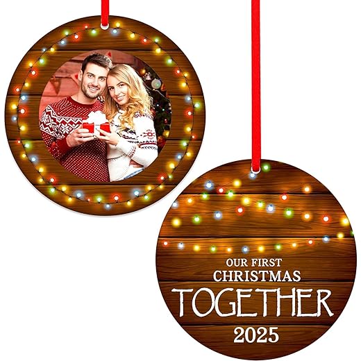 SICOHOME Our First Christmas as Mom & Dad 2023 3" New Parents First Christmas Ornament,Family of Christmas Ornaments for Christmas Tree Decoration