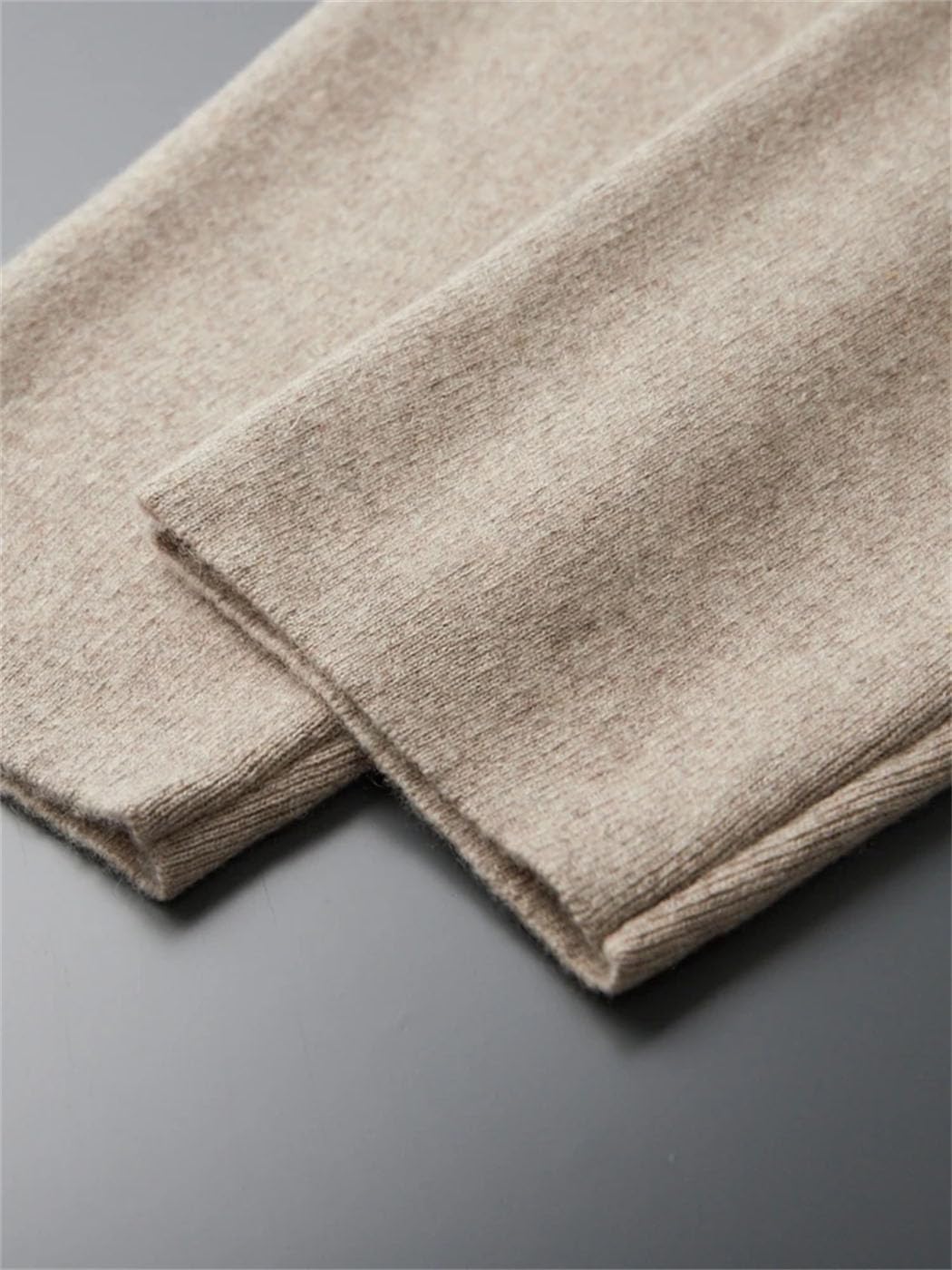 Men's 100% Cashmere Pants Winter Thicked Thermal Soft Knitted Trousers Elasticated Waist Drawstring Sweatpants