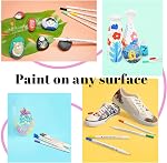 TBC The Best Crafts Stylo de peinture acrylique -60 Couleur imperméable, non toxique, inodore, adapté pour le papier, la poterie, les pierres, les sacs à dos, le verre, les œufs, les tissus, les plastiques, l'artisanat, les cartes cadeaux Cadeaux pour enfants