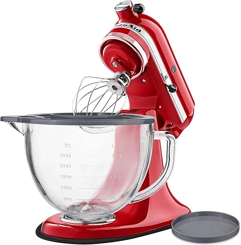 Miniatura 6 de Accesorio para cuenco de vidrio de 5 cuartos de galón, compatible con mezcladores KitchenAid de 4.5 y 5 cuartos de galón (con tapa)