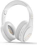 Casque PowerLocus Bluetooth, écouteurs circum-aural sans fil avec microphone, 3 modes EQ, 60 heures d'autonomie, écouteurs pliables, arceau en tissu, Hi-Fi stéréo pour travail/voyage/PC