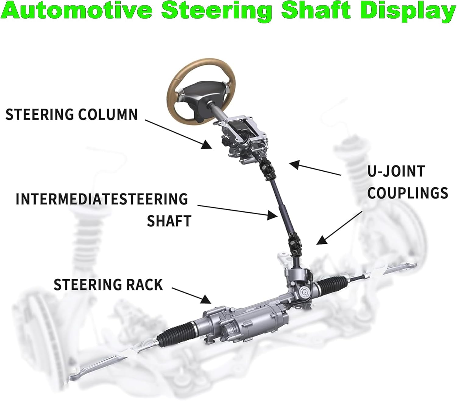 PartsFlow Vega Steering Box + 36" DD Steering Shaft + Pitman Arm + 1"DD X 3/4"DD U-Joint + 5/8"- 36 Spline x 3/4" DD U-Joints and Bracket