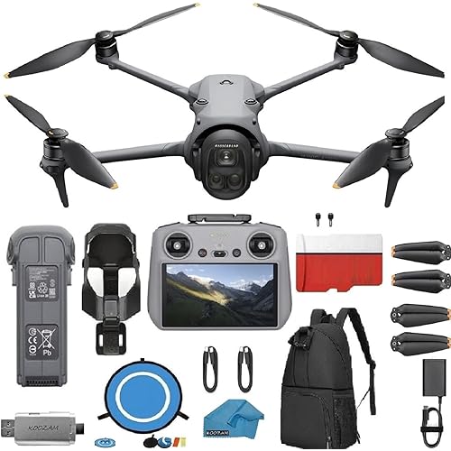 DJI Mavic 4 PRO Drone 6K60 HDR, 100MP, 51-Min Max Flight Time, 18.6-Mile Range, ActiveTrack 360 Subject/Vehicle Tracking, Omnidirectional Avoidance Bundle with 128GB Memory, Backpack Landing pad