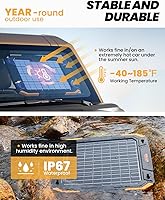Vista 5 de BALDR 12V Solar Battery Charger, 13W Waterproof Dual Sided Battery Maintainer, IP67 MPPT Trickle Charger for Car, Trailer, Lawn Mower, Boat