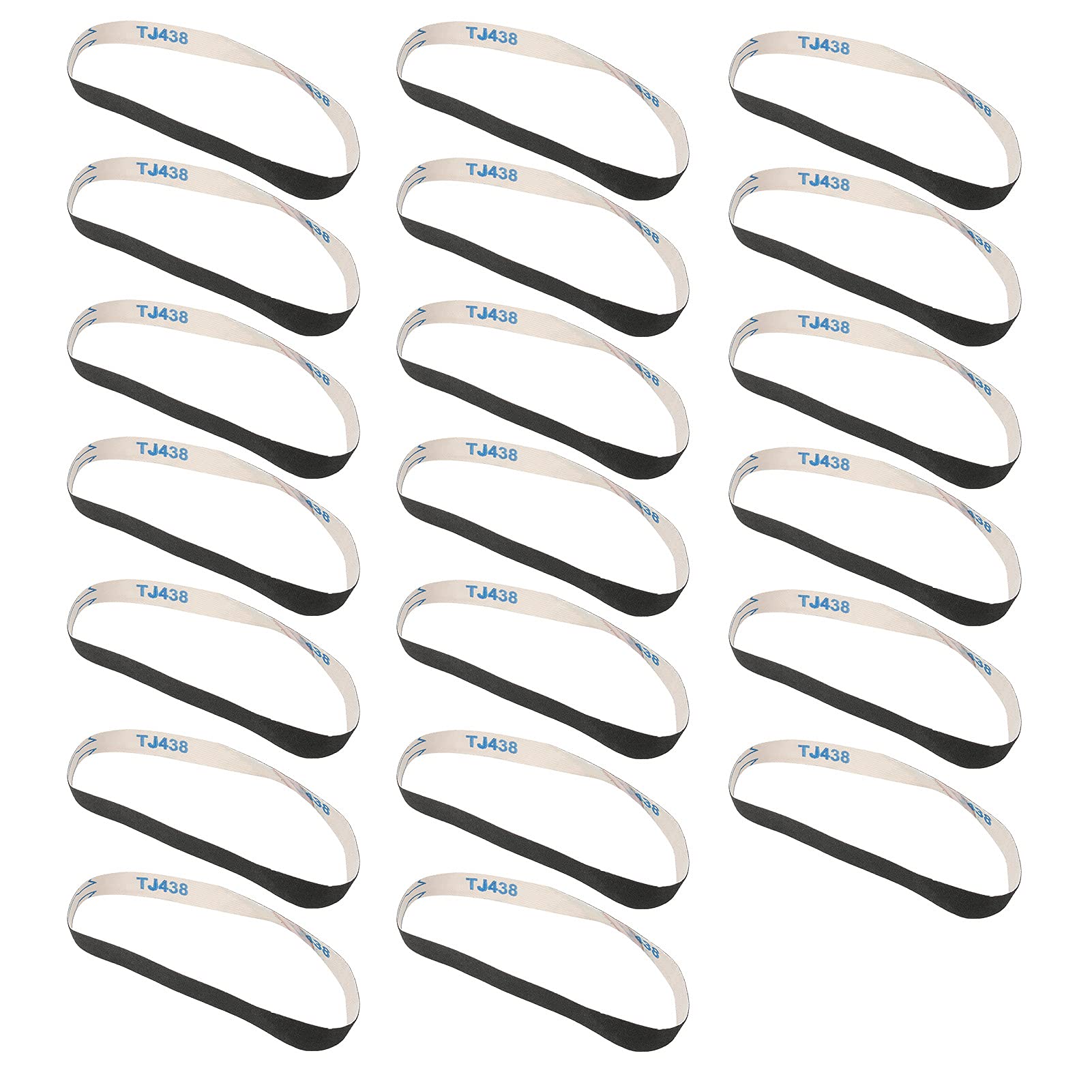 Fdit 20 cintas de lija de 520 x 20 mm, óxido de aluminio, medio, metal, rollos de papel de lija, herramienta de rebabas para lijadora de banda (80#)