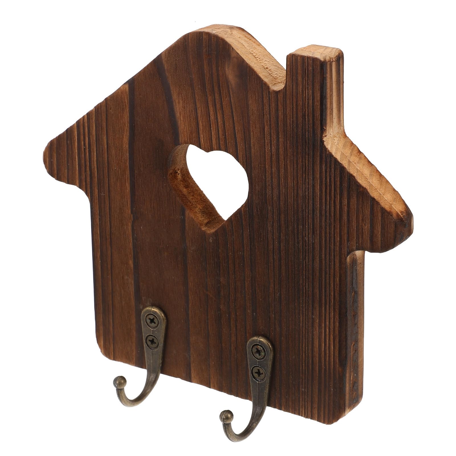 Gancho para llaves de madera PRETYZOOM organizador de pared con forma de casa para entrada