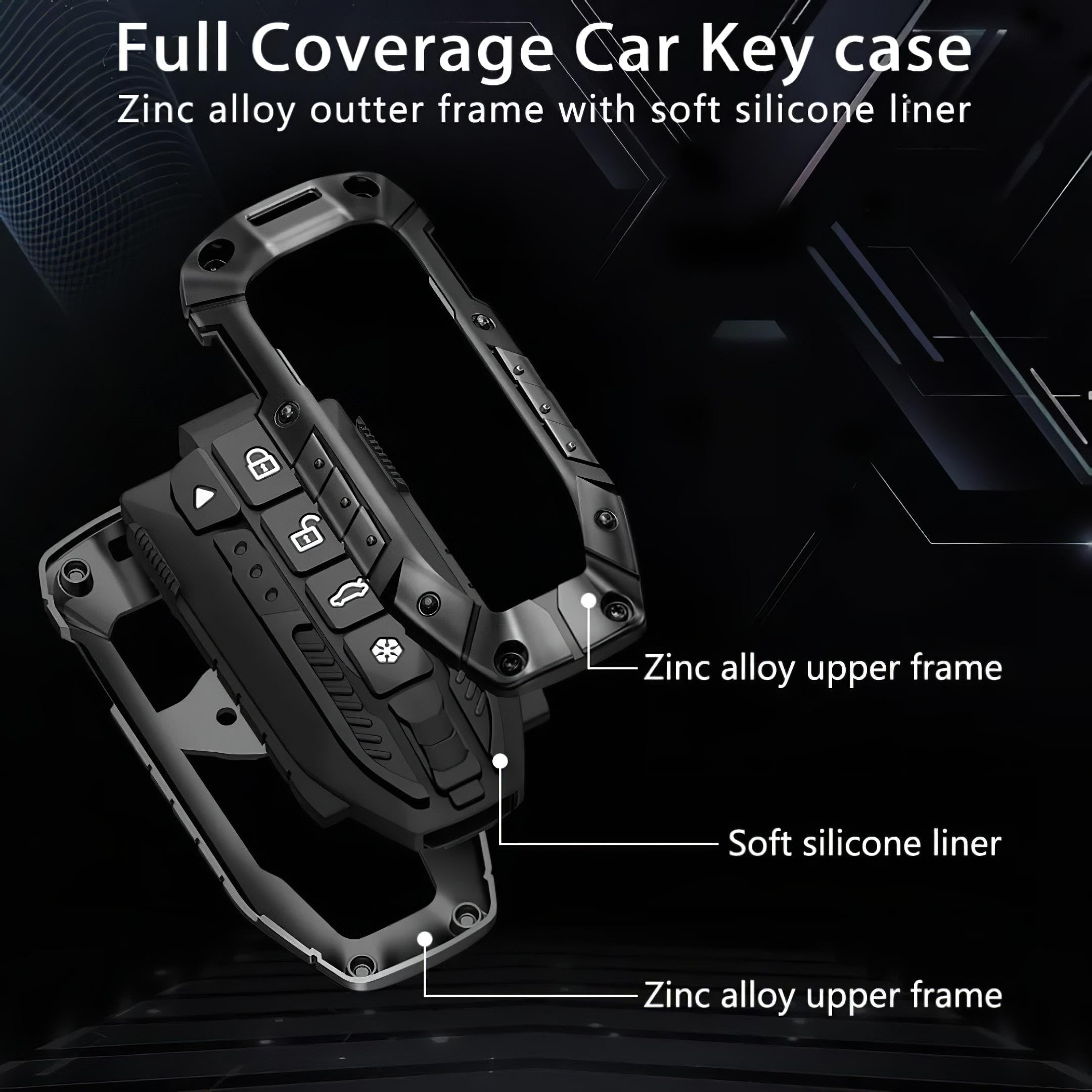 Metal Car Key Cover - Shockproof Protection -6