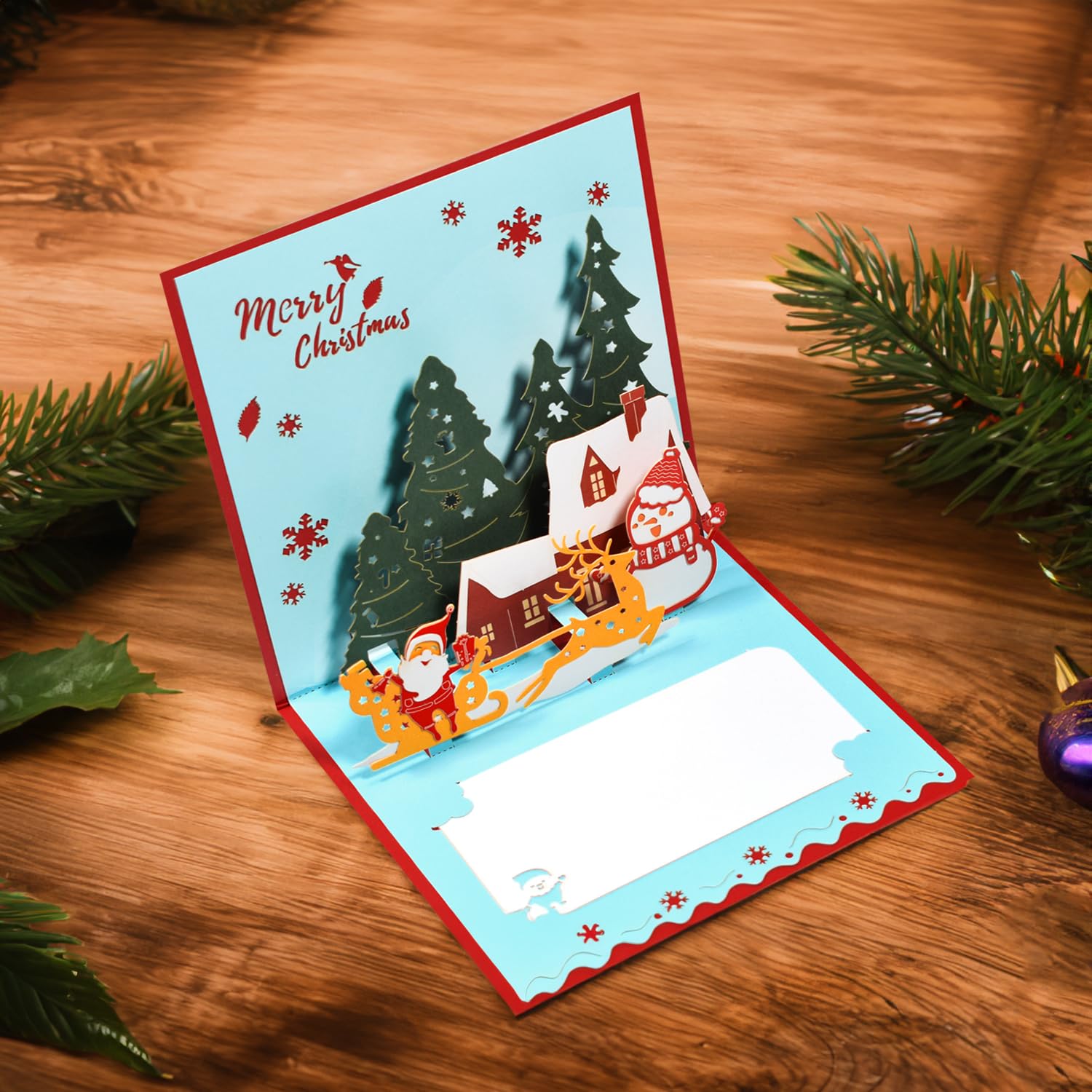 Biglietto Auguri Natalizi Con Busta Biglietto Di Natale Pop-up 3D Magic