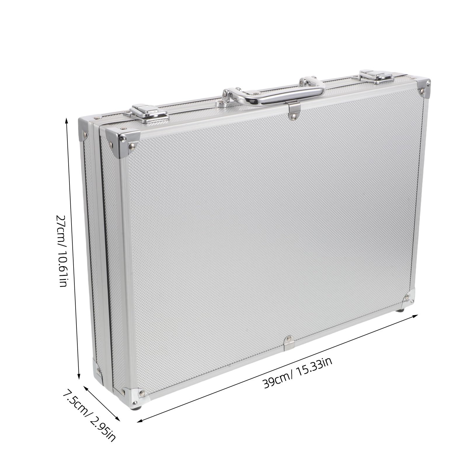 YARNOW Caja Organizadora para 18 Relojes Aleación de Aluminio, Superficie Mate y Cierre Llave, Estuche Portátil y Resistente para Coleccionistas y Uso Diario