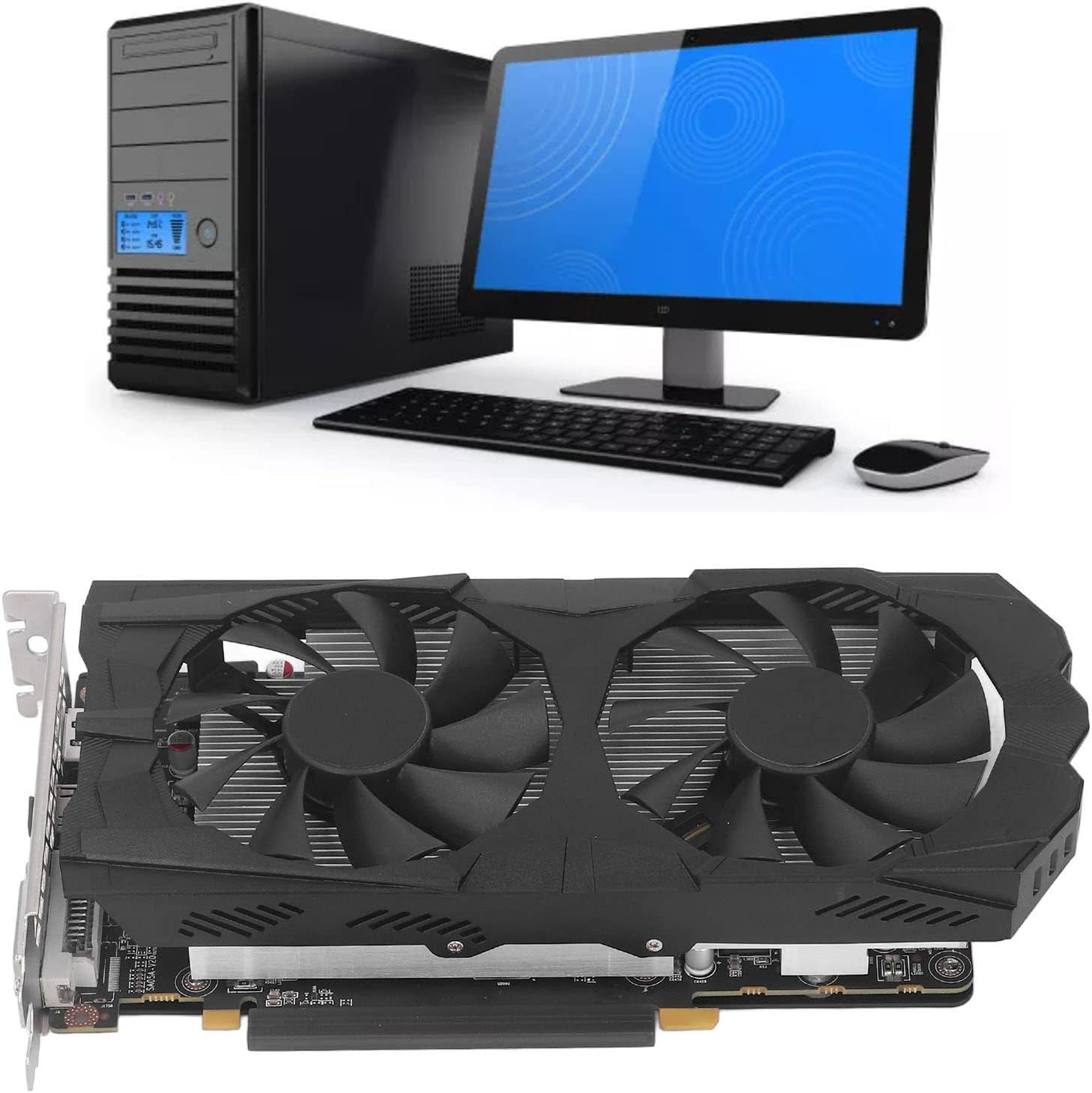 Graphics Card RX580 Video Card, RX580 256Bit Gaming PC Computer Graphics Card, RX580 8GB DDR5 Card with HD Multimedia Interface DVI Displayport Interface for 10, 11