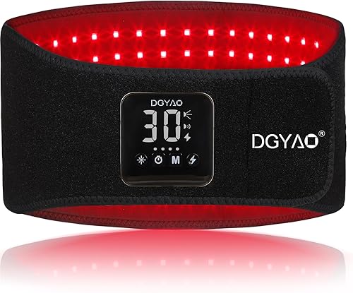 Nuevo cinturón inalámbrico de terapia de luz roja para cuerpo, batería de 10000 mAh, terapia de infrarrojos cercanos terapia de pulso vibratorio