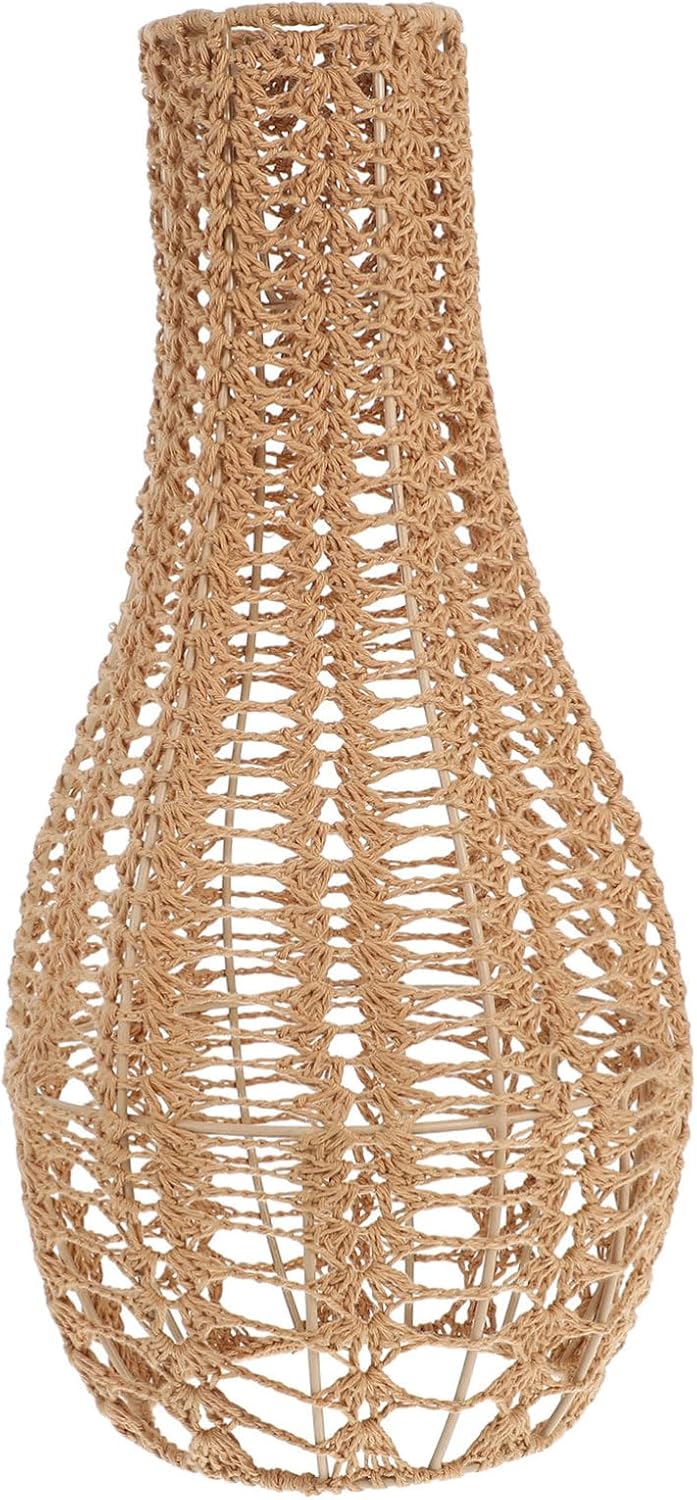 Bohemian Rope Woven Lampshade Pendant Replacement Ceiling Light Fixture for Living Rooms Bedrooms and Cafes Easy to Install and Unique Design