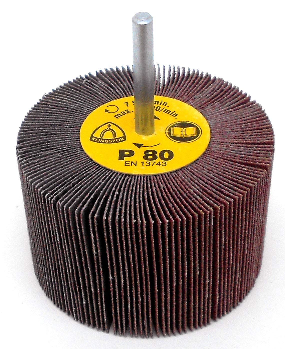 Wolfcraft Roue Abrasive à Lamelles Ø60 Mm Grain 150 – Queue 6 Mm, Pour Perceuse, Travail Bois Métal Plastique