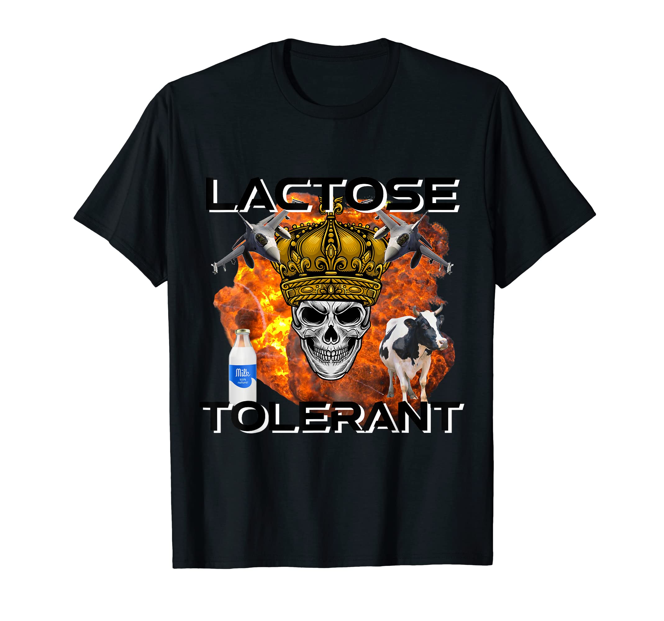 Lactose Tolerant Funny Trendy Design MemeT-Shirt