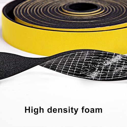 Miniatura 3 de TORRAMI Sello de puerta de 1 pulgada de ancho x 18 pulgadas de alto x 16.5 pies de largo, junta de aislamiento insonorizante de espuma (total 33