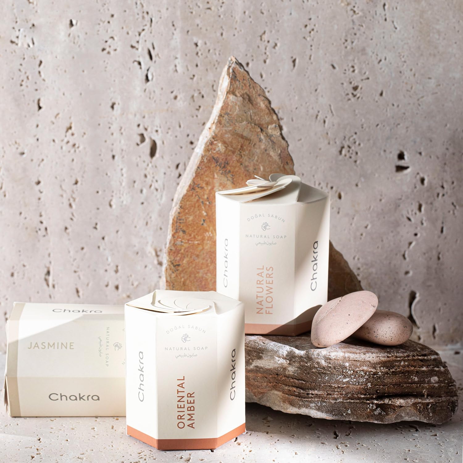 Chakra Soap Bar Pack of 4, 1.58 oz Each, Gentle Skin Cleansing & Moisturizing Bar Soap for Face, Body & Hands, Refreshing Traditional Scent, Natural Flowers