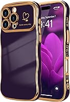 Vista 32 de LCHULLE Funda para iPhone Air para mujeres y niñas, lindo marco ondulado con forma rizada con patrón de corazón de amor, cubierta de protección