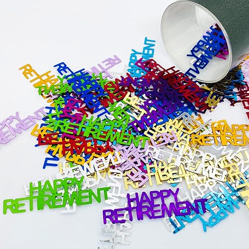 Miniatura 9 de Confeti Word Happy Retirement Negro - 4 bolsas de media onza (2 oz) #7885 Q02