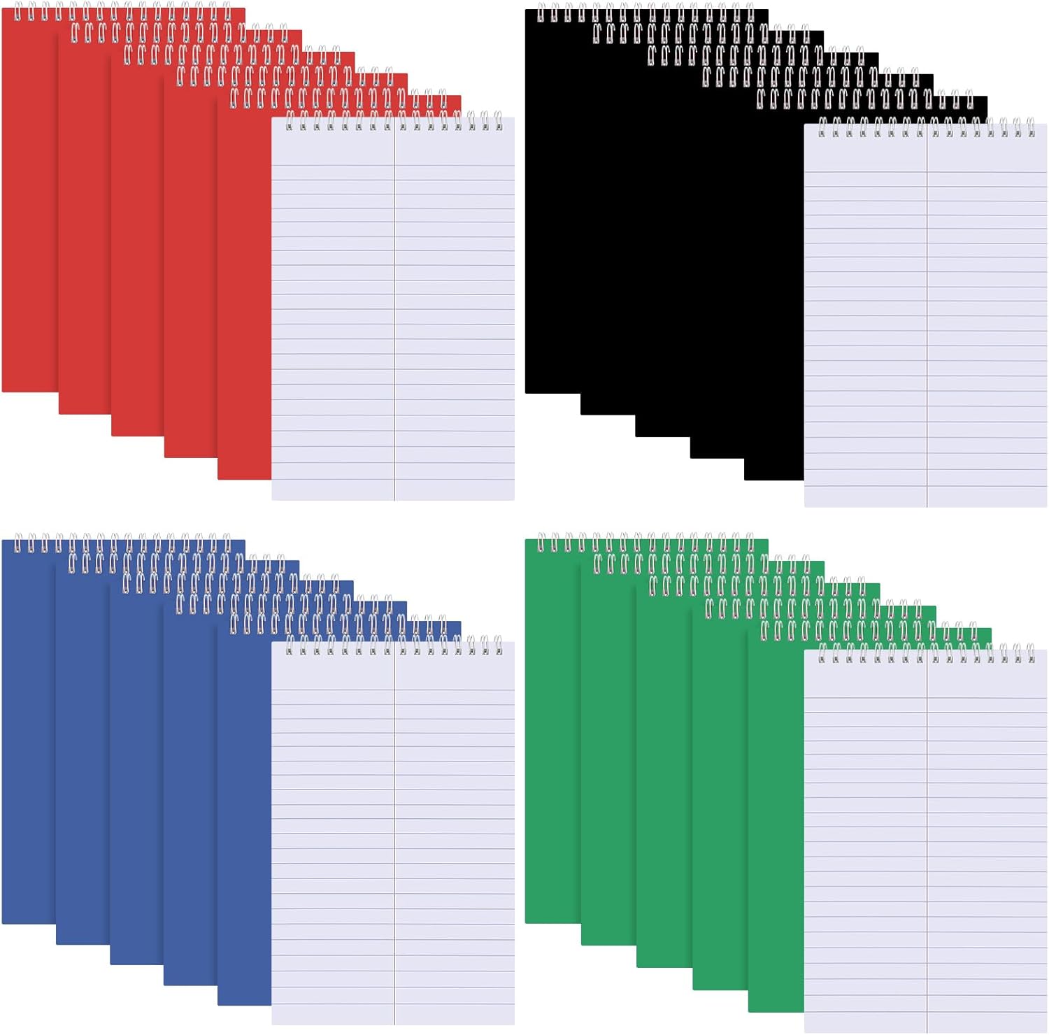 Teling 24 Pcs Spiral Steno Pads 6 x 9 Inch Office Steno