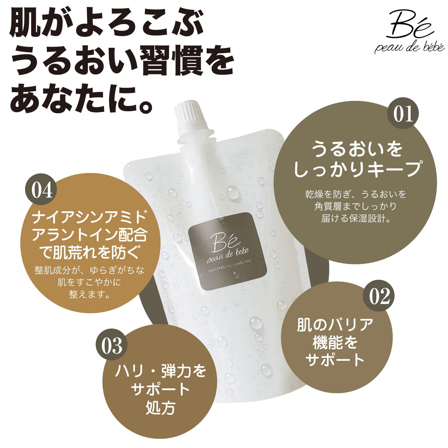 Amazon.co.jp: 【板野友美プロデュース】peau de bebe トナーパッド