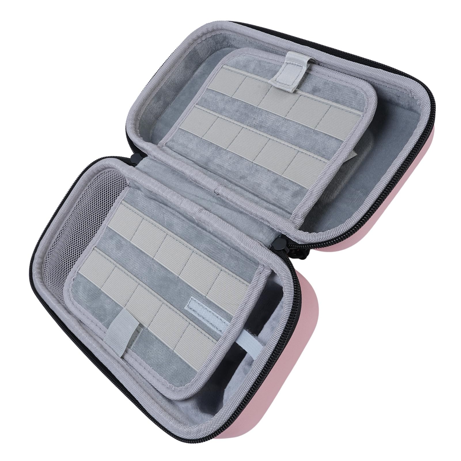 lyrlody Custodia da Trasporto per Custodia da Trasporto per Console di Gioco EVA PU con 20 Slot per Schede di Gioco Rigida per Viaggi Adatta per e (PINK)