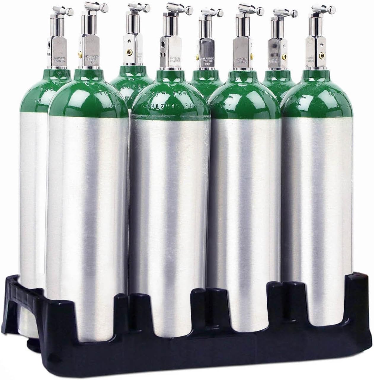 Responsive Respiratory 8 Cylinder Composite Plastic Rack for D / E /M9 /M7 Oxygen Cylinders