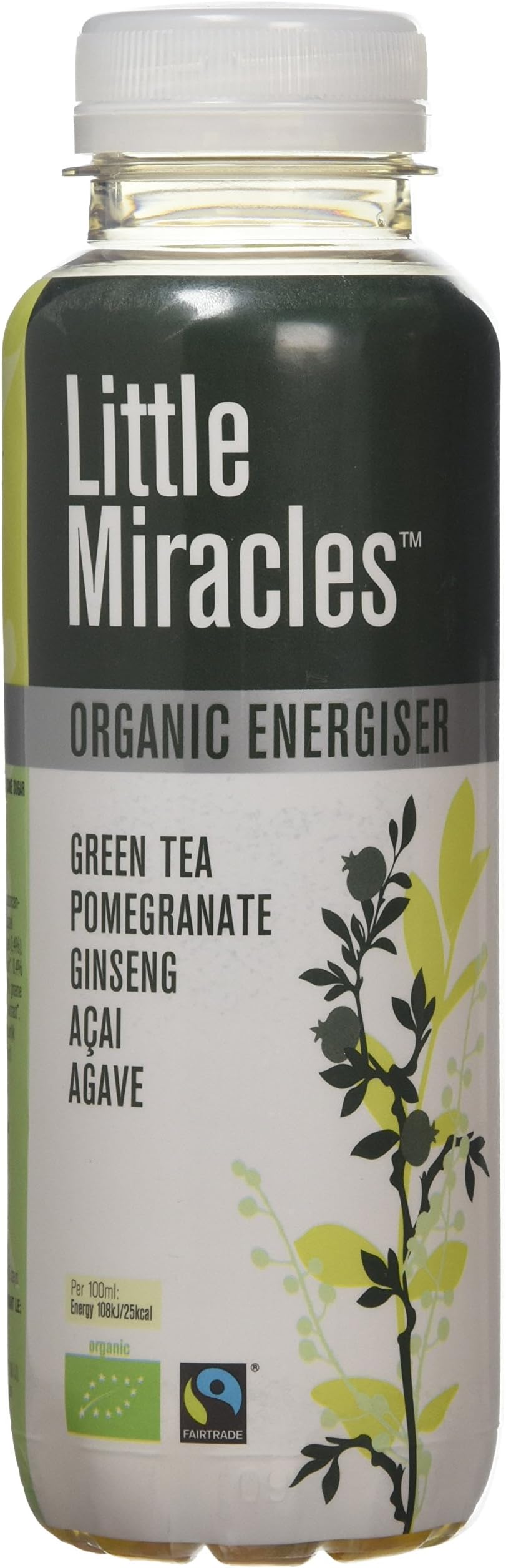 Powershot Little Miracles Organic Green Tea Energy Drink, 330ml