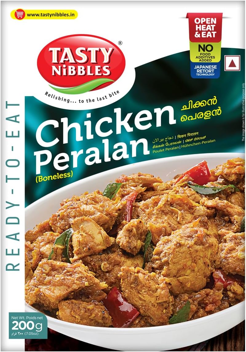 TASTY NIBBLES Ready to Eat Chicken PERALAN | Kerala Special | Open Heat & Eat | Non-Vegetarian | No Added Preservatives | Japanese Retort Technology 200GM Pouch (Pack of 1)