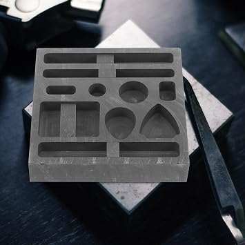 Graphite Casting Mould and Impact Resistance Copper Melting Furnace with Strong Corrosion Resistance Creative Shape Casting Ingot Mold for Silver and Metals Smelting in Science