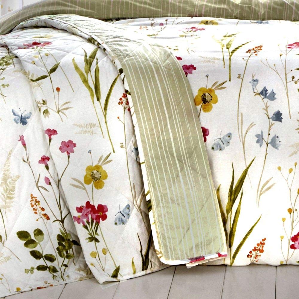 Dreams & Drapes - Spring Glade - Quilted Bedspread - 229cm X 195cm in Multicolour