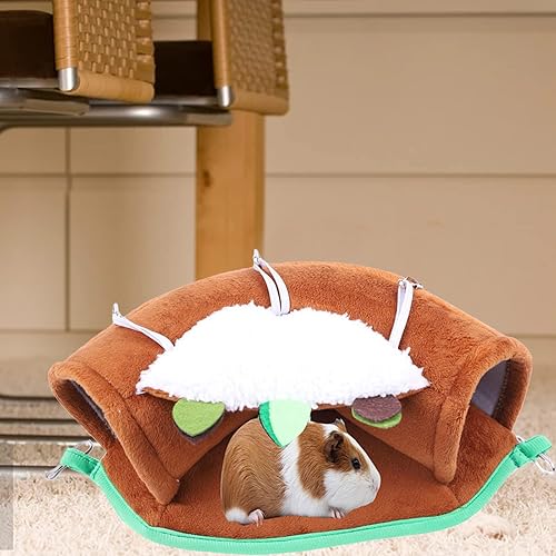 Miniatura 3 de Rat Nest Bed Cage Accessories Hamster Hedgehog Pet Bed House Resistente al viento Gran Espacio Marrón
