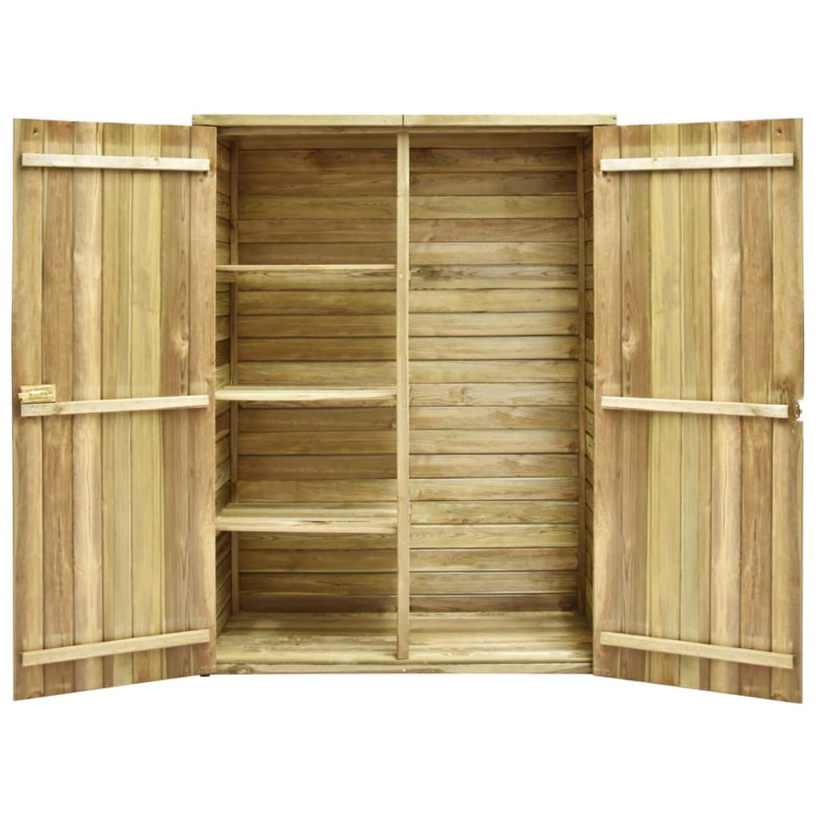 Mobili Rimessa - Juego de herramientas de jardín, 123 x 50 x 171 cm, de pino impregnado, cobertizo de jardín de pared, cobertizo, herramientas de jardín, caseta de jardín, decoración para casa