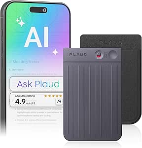 Plaud Note AI Voice Recorder, Voice Recorder w/Case, App Control, Transcribe & Summarize with AI Technology, Support 112 Languages, 64GB Memory, Audio Recorder for Lectures, Meetings, Calls, Black asin的图片