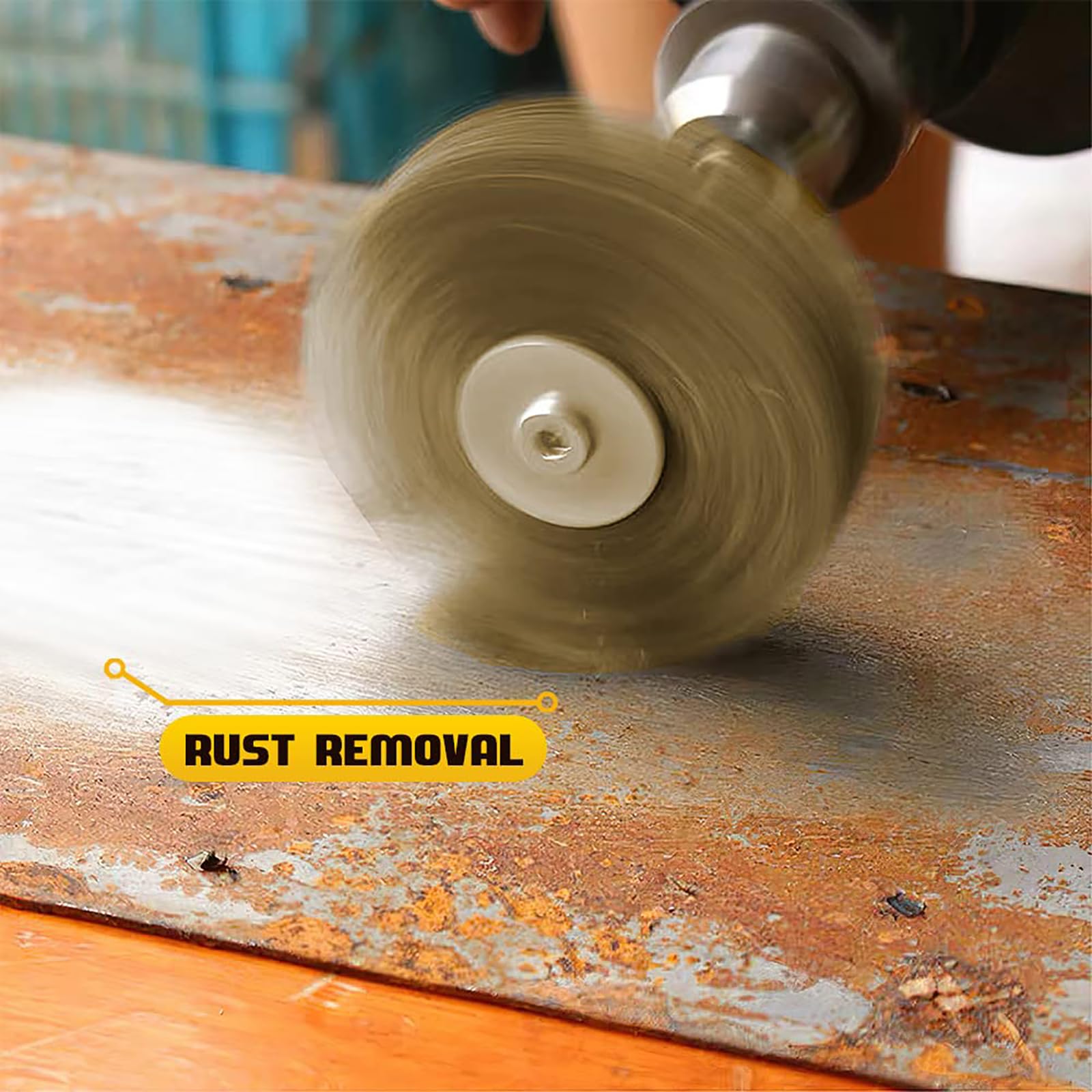 Spazzola A Pennello Per Trapano Pulire Ruggine Tubi Fori Esagonale Wol - Foto 2