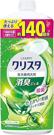 Amazon 大容量 チャーミークリスタ 消臭ジェル 食洗機用洗剤 詰め替え 840g チャーミー クリスタジェル ドラッグストア